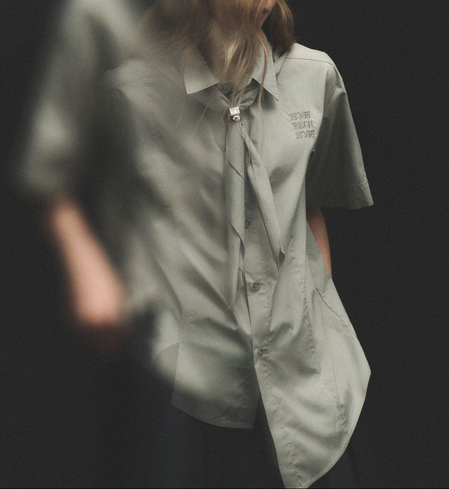 Asymmetrical Logo Shirt