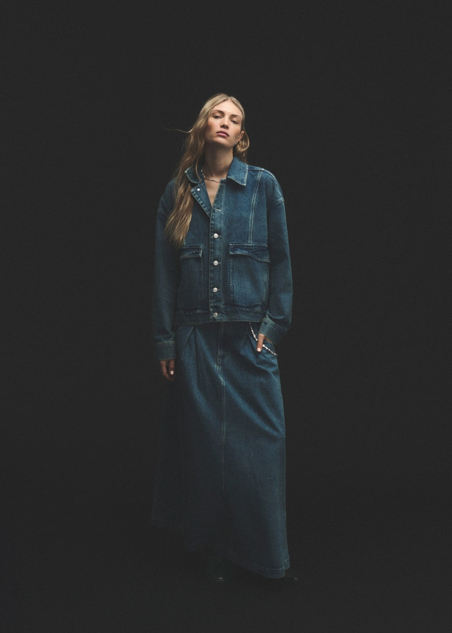 Long Denim Skirt