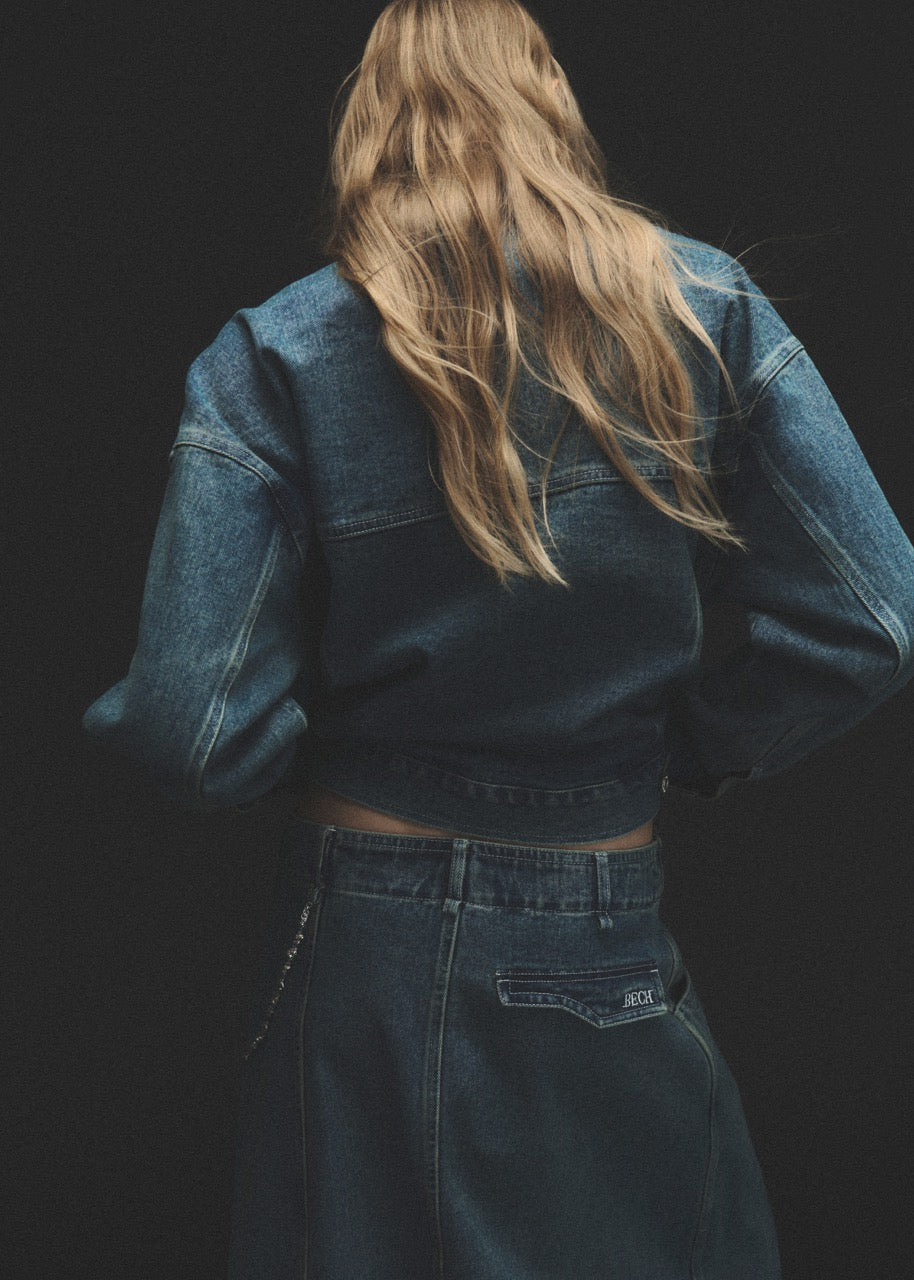 Long Denim Skirt