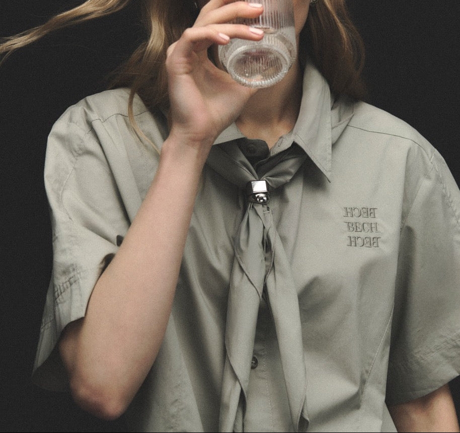 Asymmetrical Logo Shirt