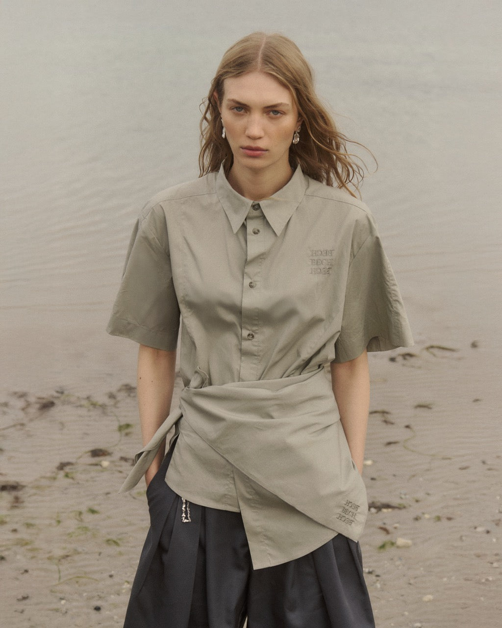 Asymmetrical Logo Shirt